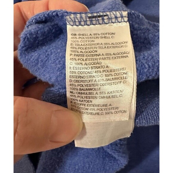 North Face Full Zip Blue Large Size Hoodie - Picture 4 of 8